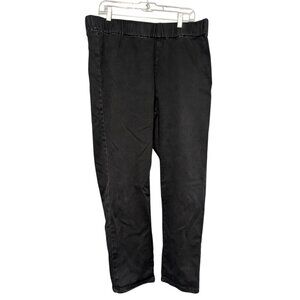 Soft Surroundings Plus Size 1X Black Pull On Elastic Waist Stretch Pants